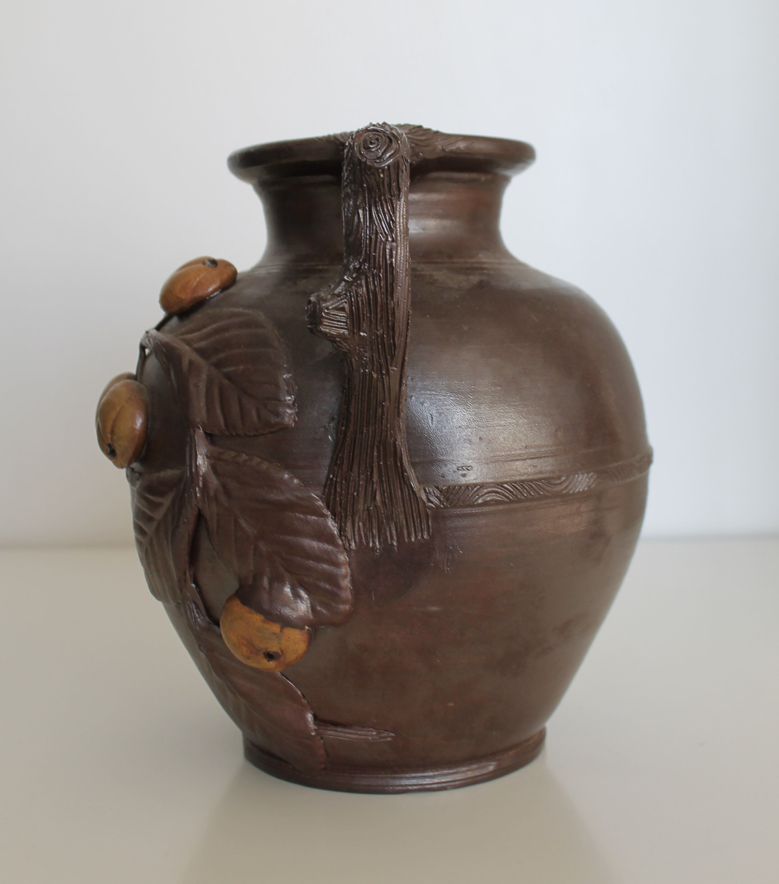 Vase with apple decorations Turgis Calvados Normandy