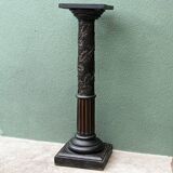 Napoleon 3 carved wooden column oak leaves