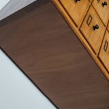 Dutch Beech Industrial Apothecary / Workshop Cabinet, circa 1950s