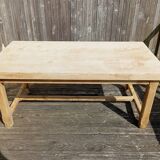Solid raw wood farm table