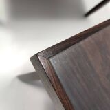 Rectangular Ebonized Walnut and Glass Coffee Table, Italy