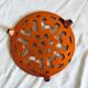Dessous de plat en fonte orange