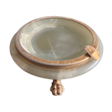 Marble and brass ashtray