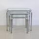Ensemble de 3 tables gigognes en chrome