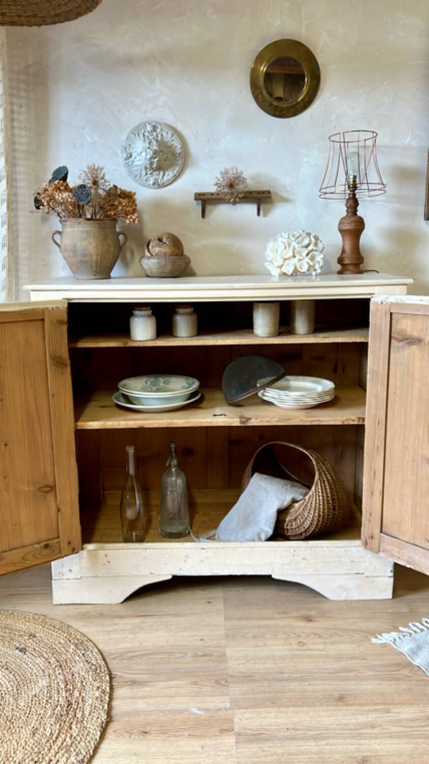 Weathered wooden sideboard