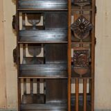Antique Art Nouveau Victorian hand-carved revolving library.