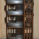 Antique Art Nouveau Victorian hand-carved revolving library.