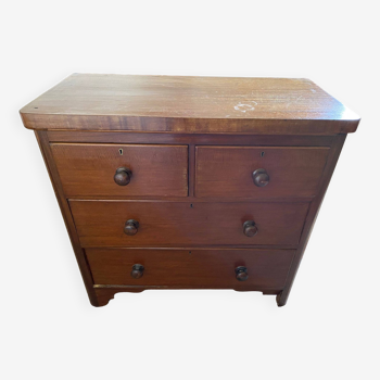 English mahogany chest of drawers 4 drawers early 20th century marine style