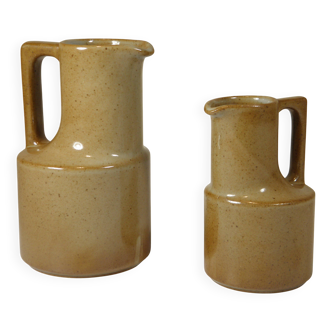 TWO STONEWARE jugs from Brenne