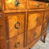 Transition chest of drawers 1900 inlaid with marquetry