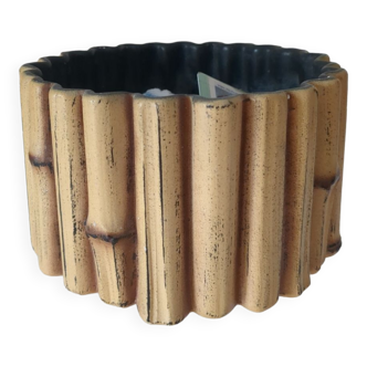 Pol Chambost bamboo-style ceramic vase
