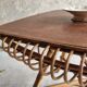 Table basse en rotin, années 70