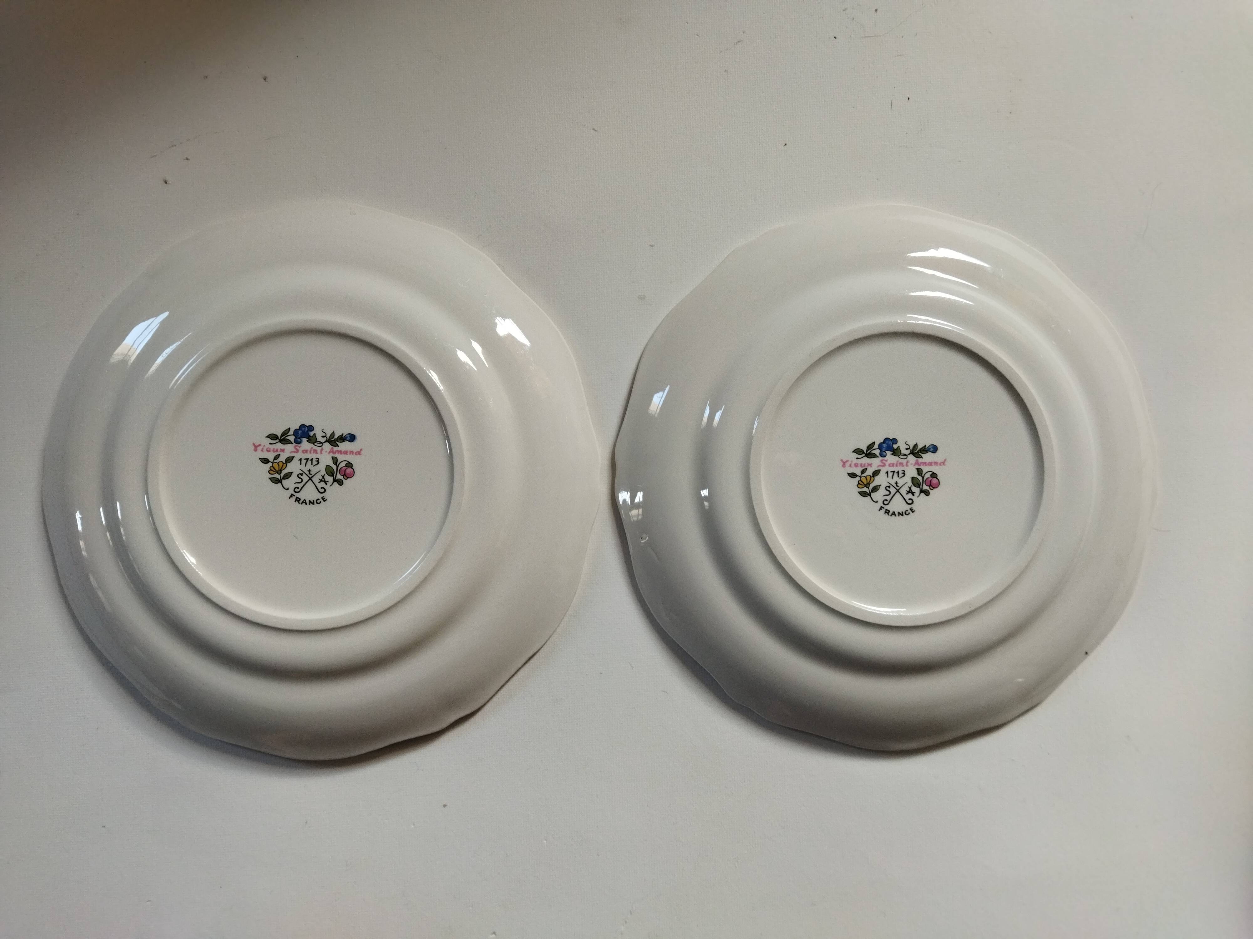 Dessert plates Vieux Saint-Amand