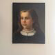 Oil on canvas portrait of a young girl, early 20th century