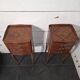 Pair of Louis XV style bedside tables in marquetry.
