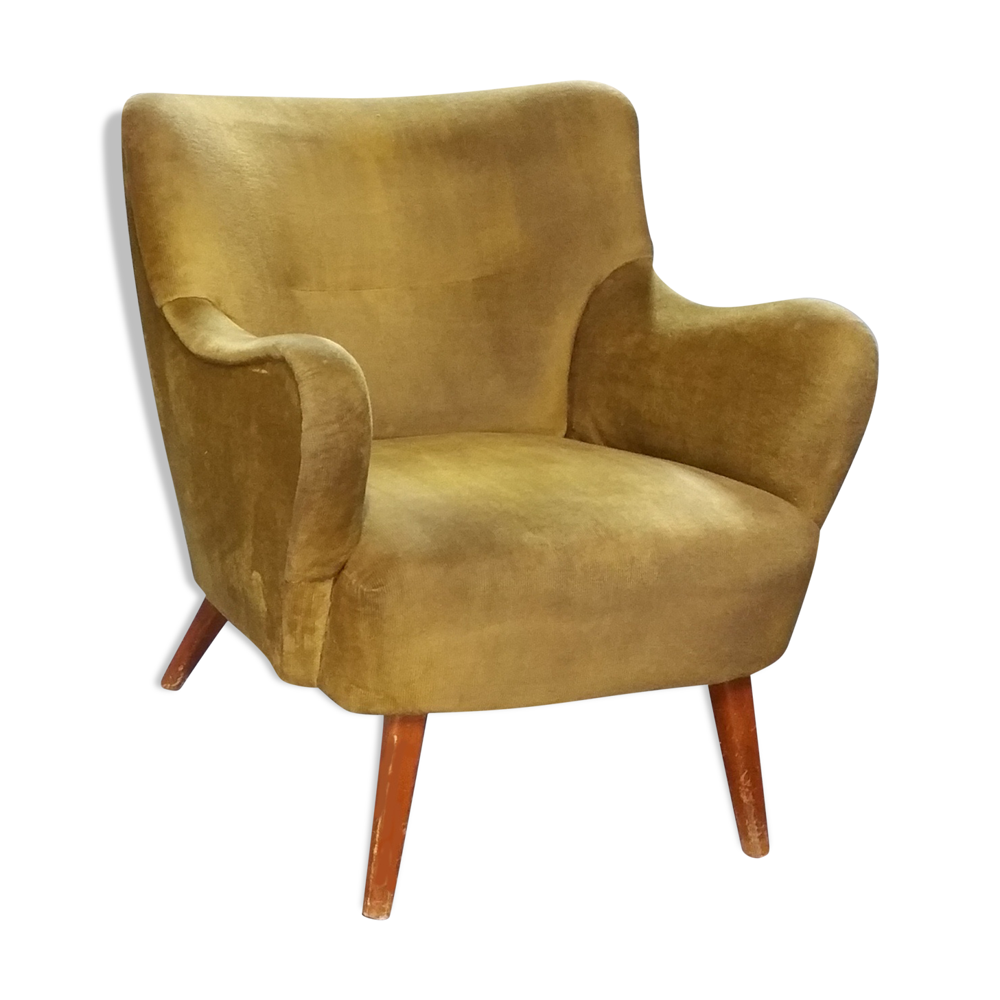 Armchair original years 50-60 Italian design gold