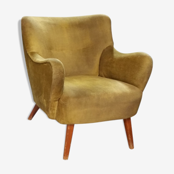 Armchair original years 50-60 Italian design gold