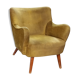 Fauteuil original années 50-60 design italien doré