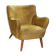 Fauteuil original années 50-60 design italien doré