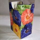 Ceramic vase pitcher decorated with flowers