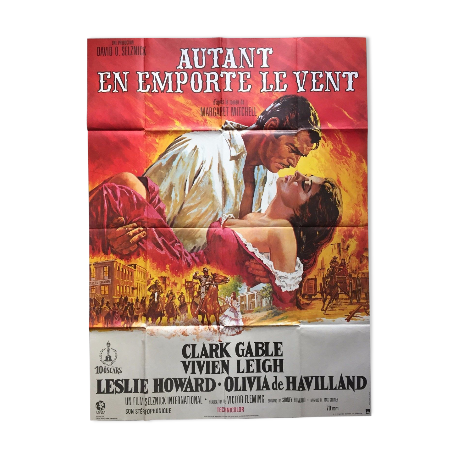 French re-release poster "Gone with the wind" (1939)