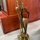 Vintage brass fireplace servant