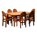 Ensemble de salle à manger en pin danois, vers 1990