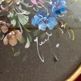 Curved oval frame – floral painting signed