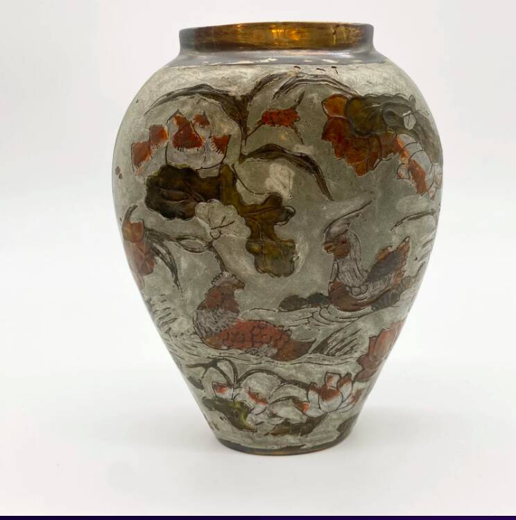 Vase « Meiji » laiton cloisonné, 1900s