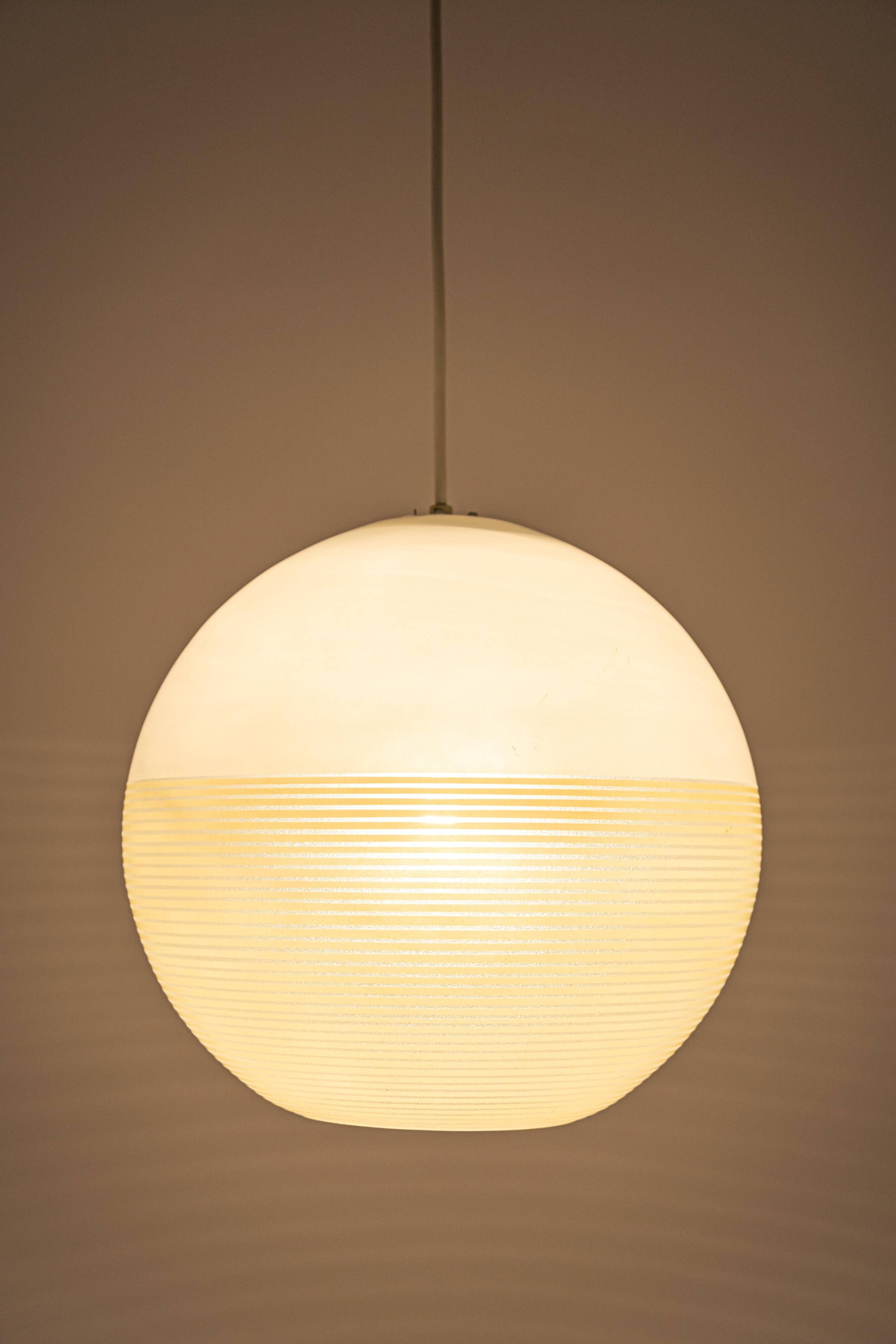 Suspended glass ball lantern by Doria, Germany, 1960s.