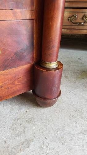 COMMODE EMPIRE 4 TIROIRS EN ACAJOU DU XIX ème SIECLE