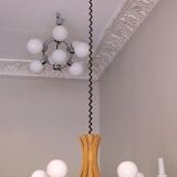 Danish variable height chandelier with 5 arms, 1970s