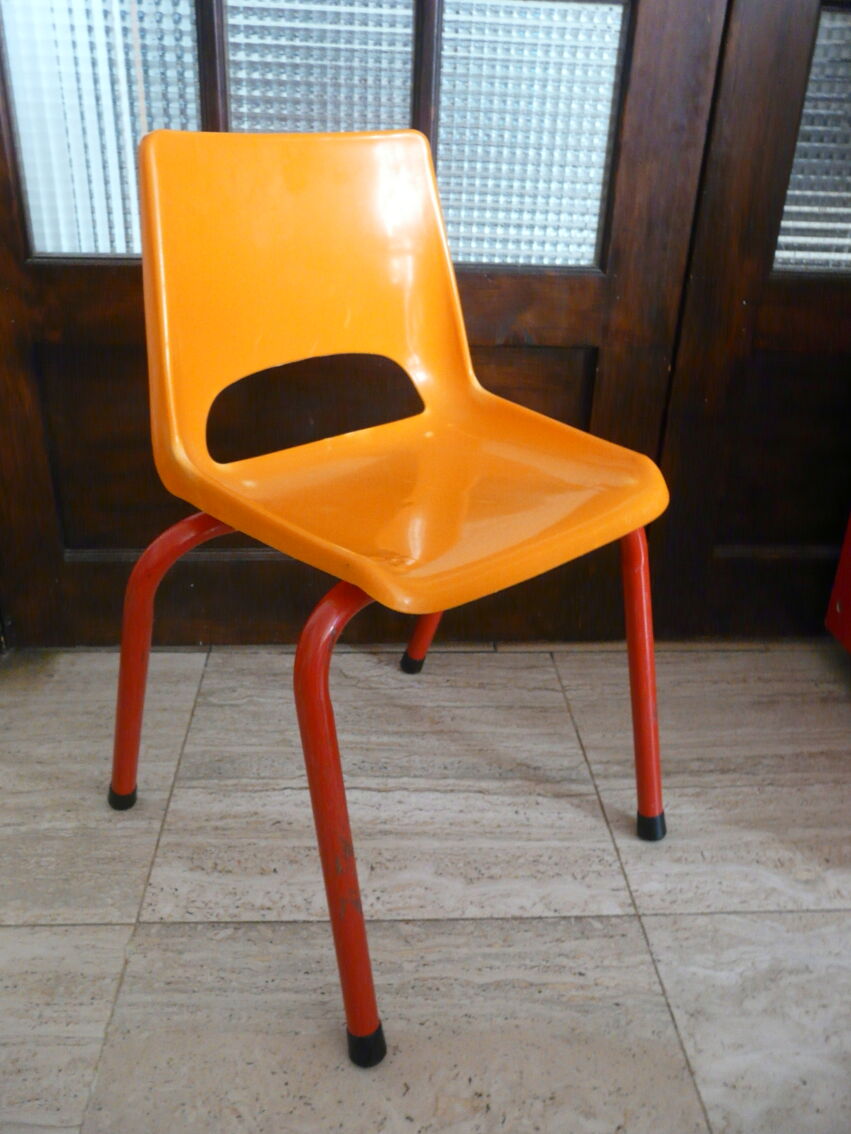 Chaise école enfant vintage plastique