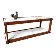 Italian modernist shelf in teak and Carrara marble, 1950s