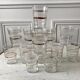 Set of 13 granite water glasses with golden borders 50s-60s