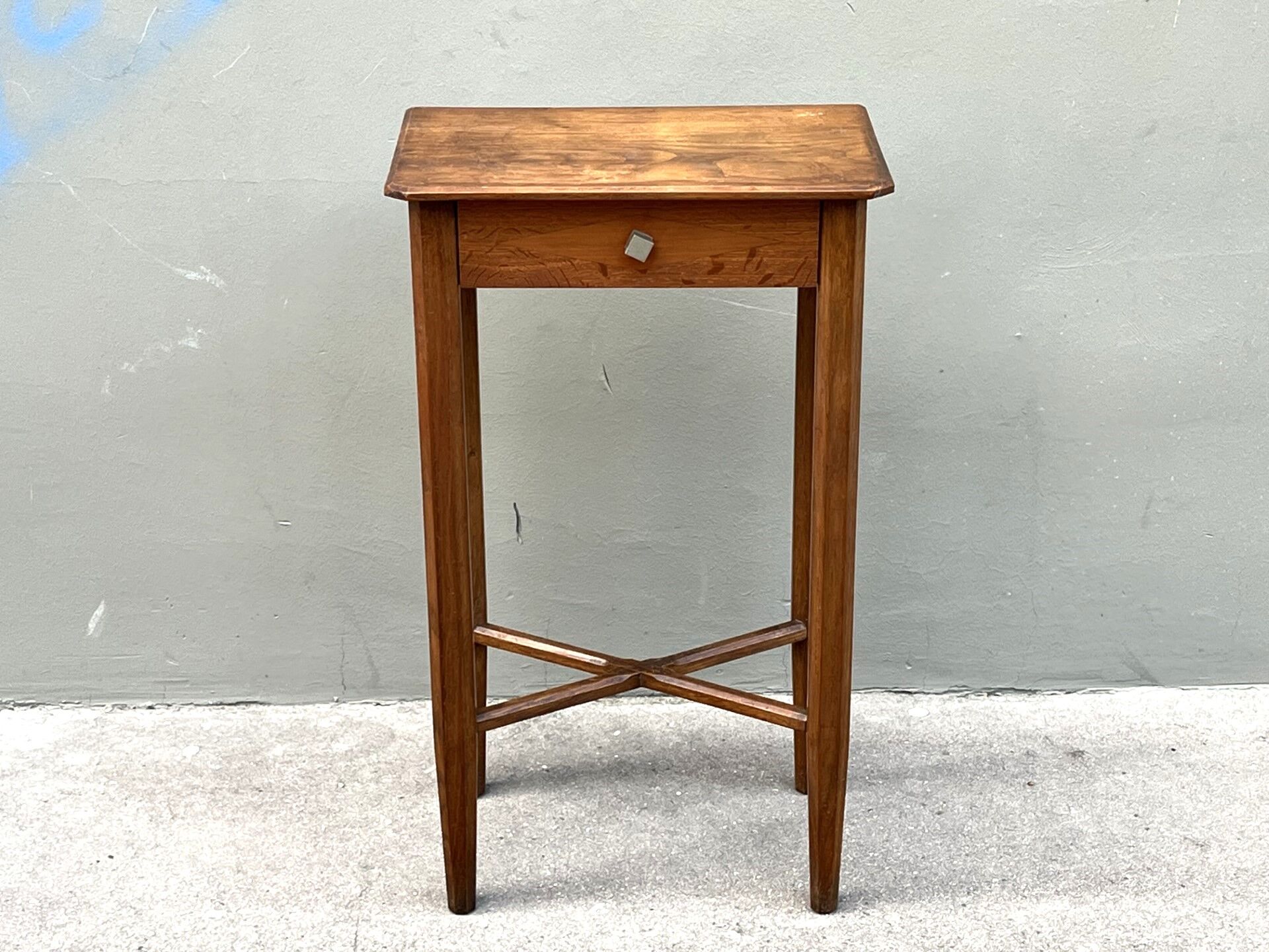 Bedside table of the 30s art deco solid wood.