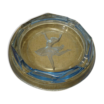 Empty pocket ashtray cup blue dancer vintage dancer 50's