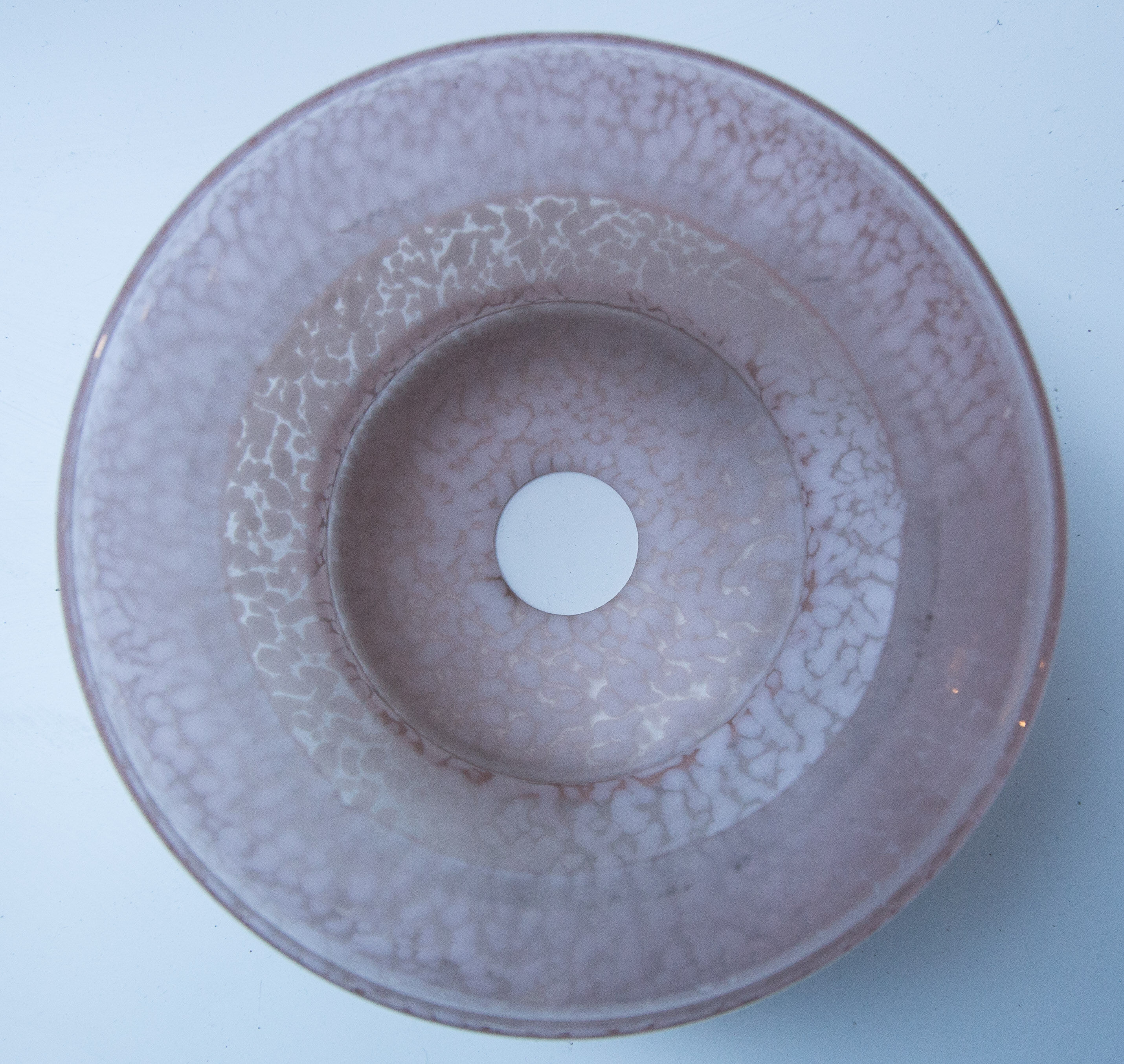 Hanging in opaline rose of the Cristallerie de Clichy