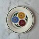 Set of 6 Chalons plates Digoin Sarreguemines with painted floral decoration.