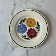 Set of 6 Chalons plates Digoin Sarreguemines with painted floral decoration.