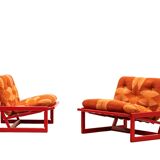 Paire de chaises longues Carlotta par Tobia & Afra Scarpa pour Cassina, Italie