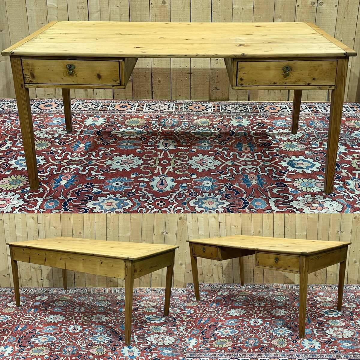 Early 20th century flat desk in fir