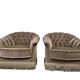 Ensemble de 2 fauteuils vintage / fauteuils / sièges avec franges