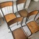 Set of 4 authentic vintage MULLCA school chairs