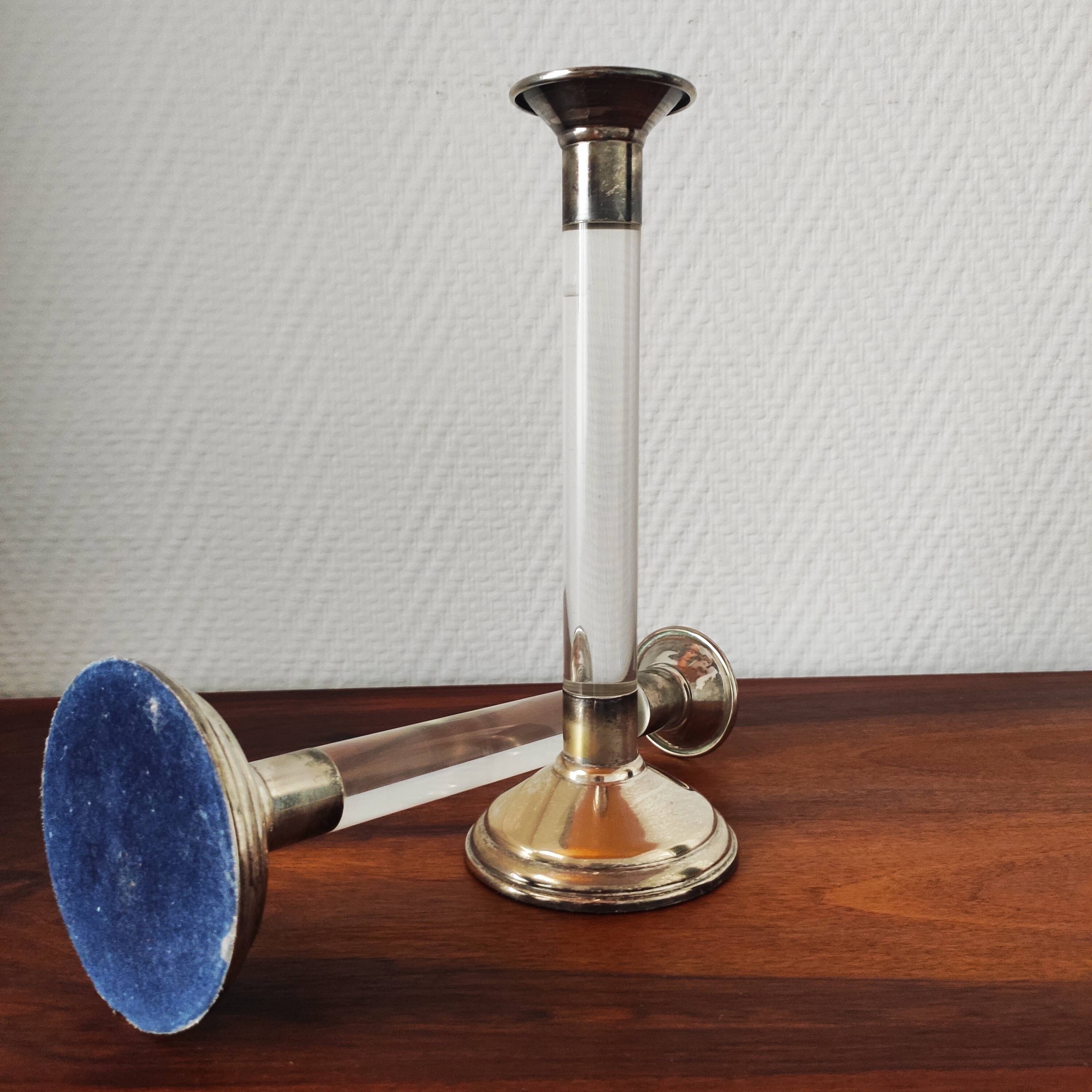 Vintage 70s candlestick pair