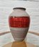 Vintage West German Vase Red Abstract Ceramic 1202/35