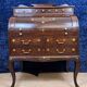Cylinder desk in mahogany and inlaid marquetry circa 1900