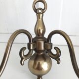 Pair of brass effect wall lights with two lights