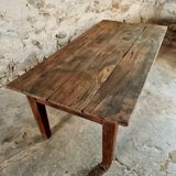 Antique French coffee table – chestnut wood – early 19th century – 82×168×60 cm