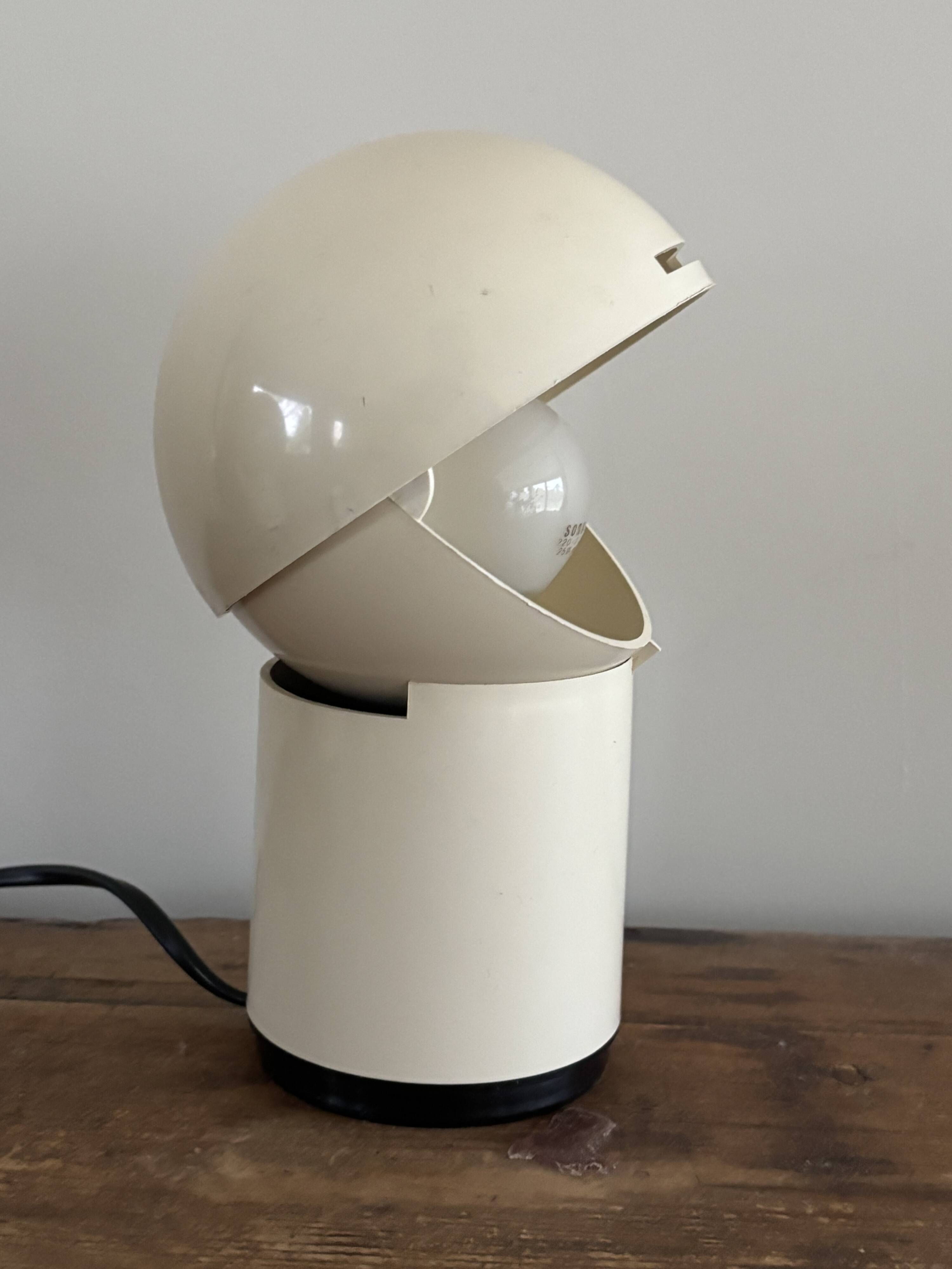 Set of two Vintage 'Pac-Man' Asteroidi Siberin Caronno table lamp Italy 70's design